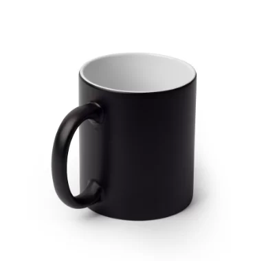 11oz orange mug,outside matte black painted