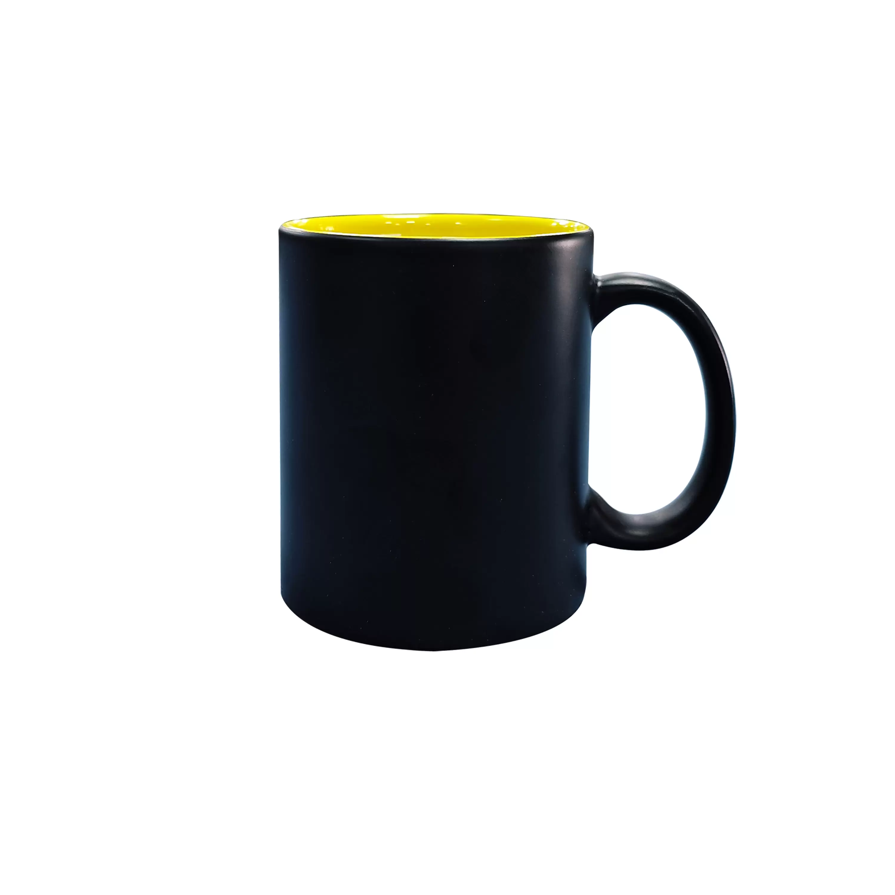 11oz red mug,outside matte black painted