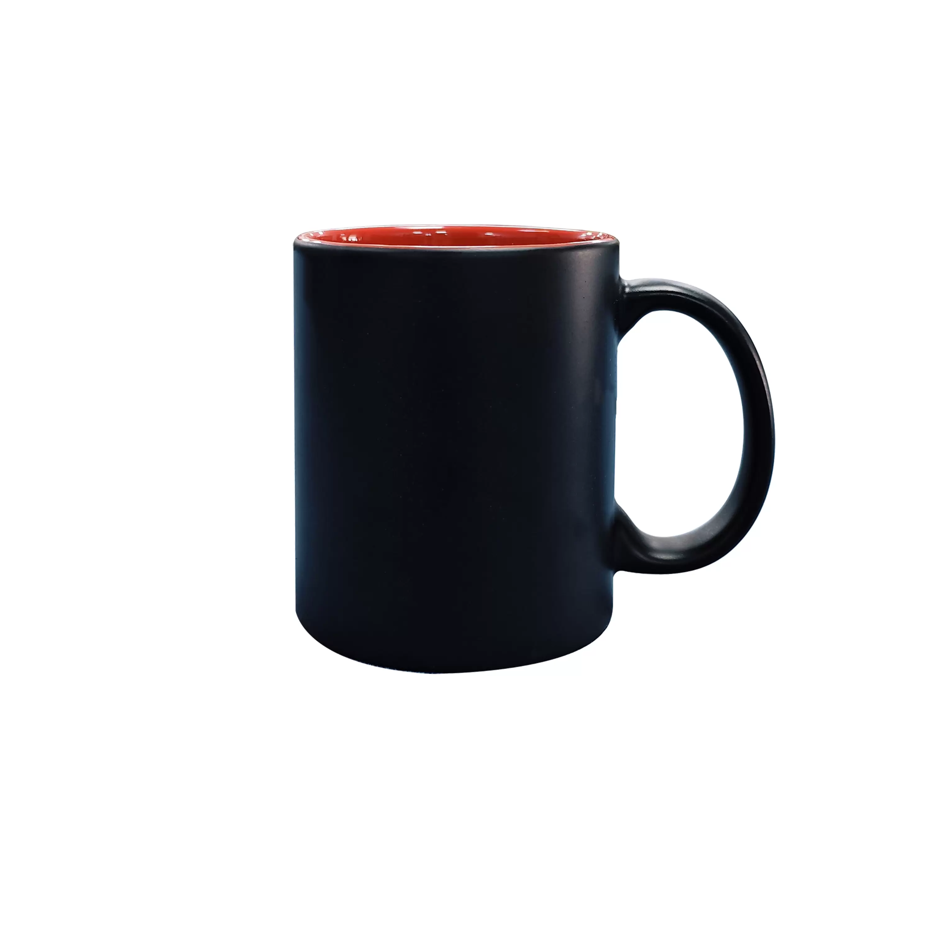 11oz light green mug,outside matte black painted