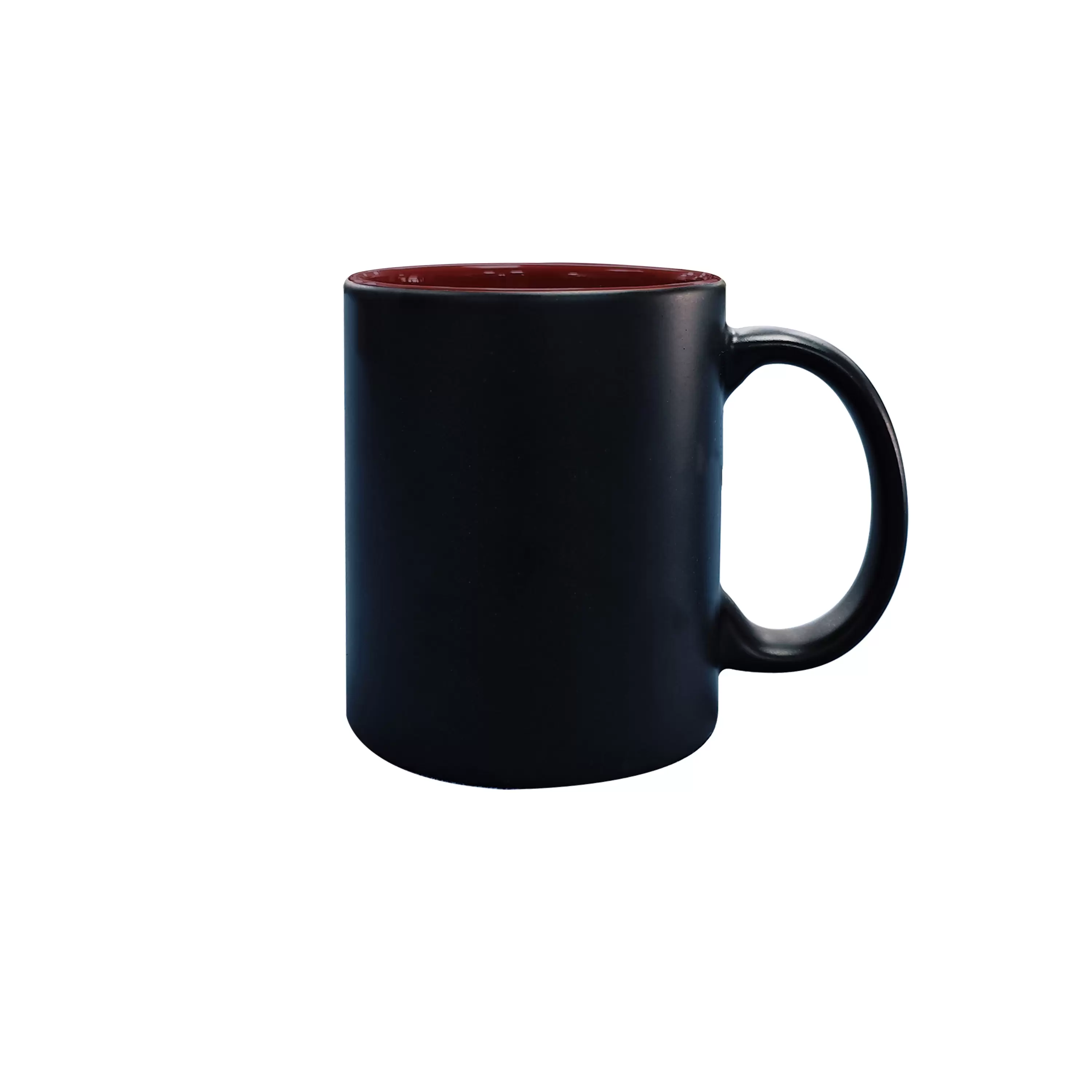 11oz orange mug,outside matte black painted