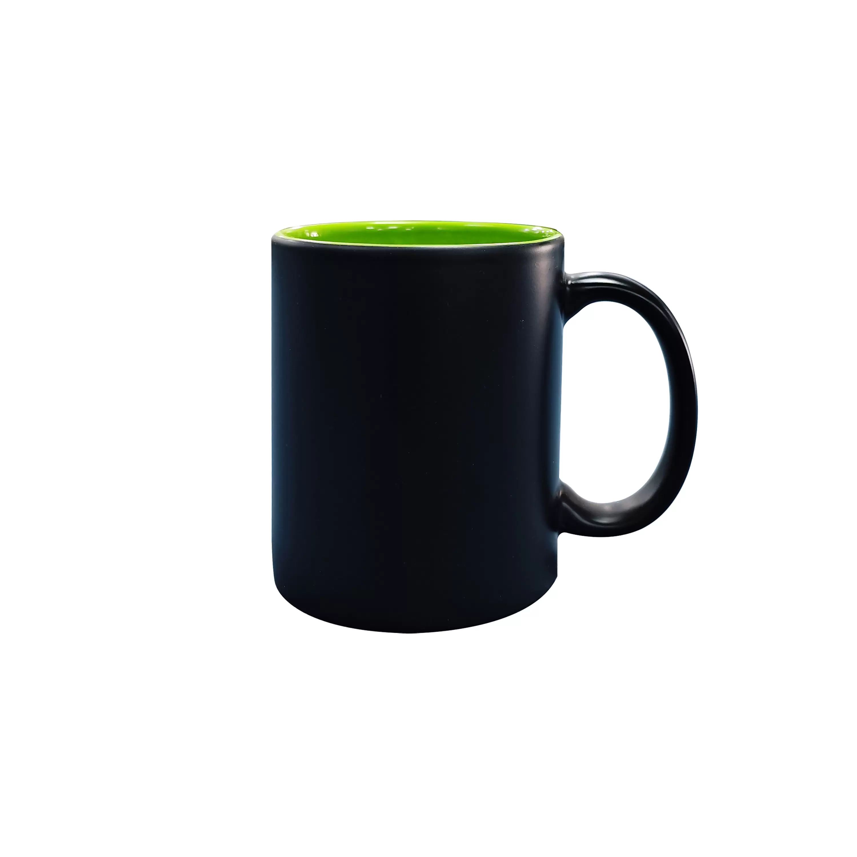 11oz maroon mug,outside matte black painted