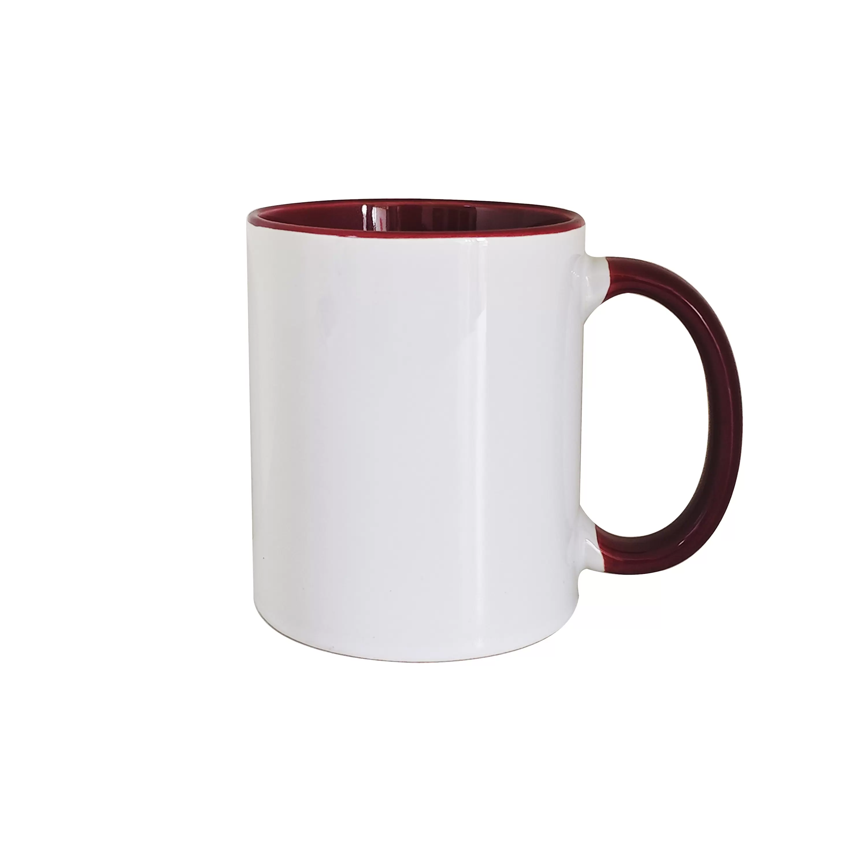 11oz sublimation mug,black in and black handle