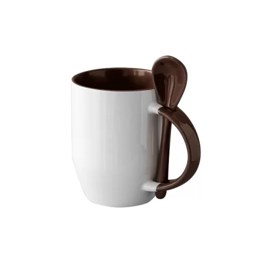 11oz orange(Pantone1505c) in/white out spoon mug,sublimation