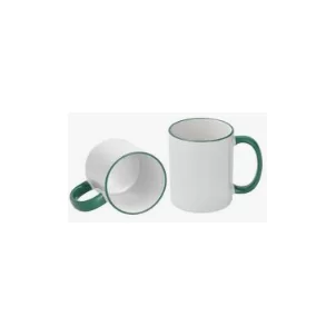 11oz light green( Pantone367c originally 561c)color rim&handle mug