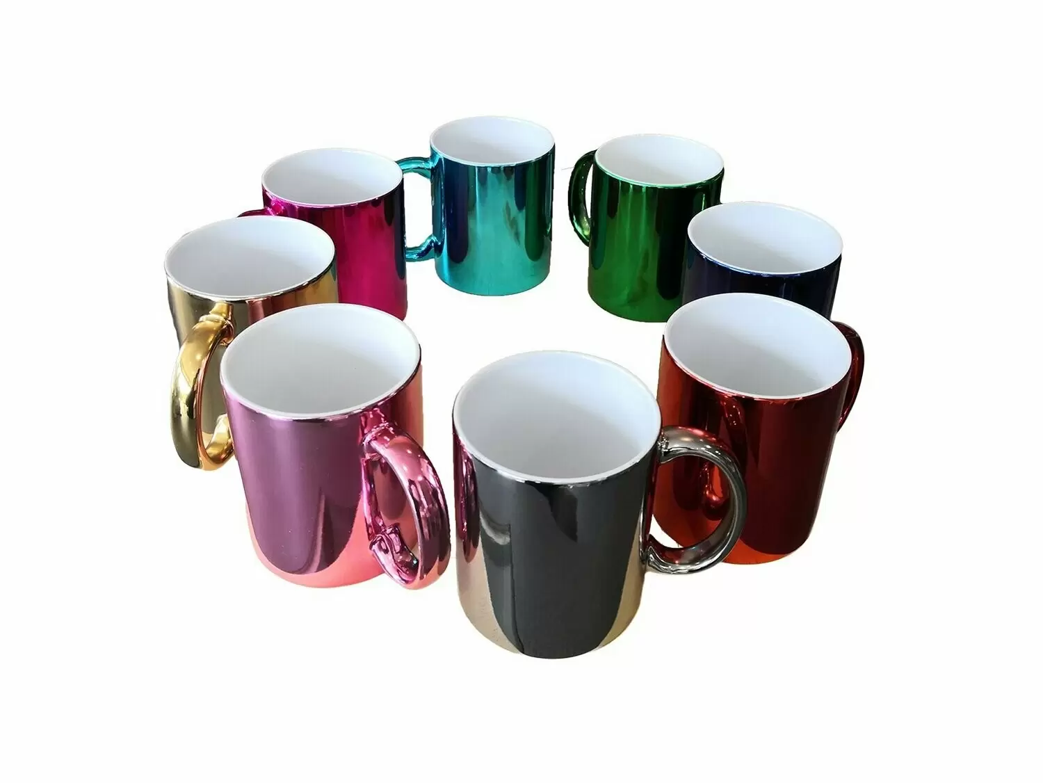 11oz metallic mug,light blue