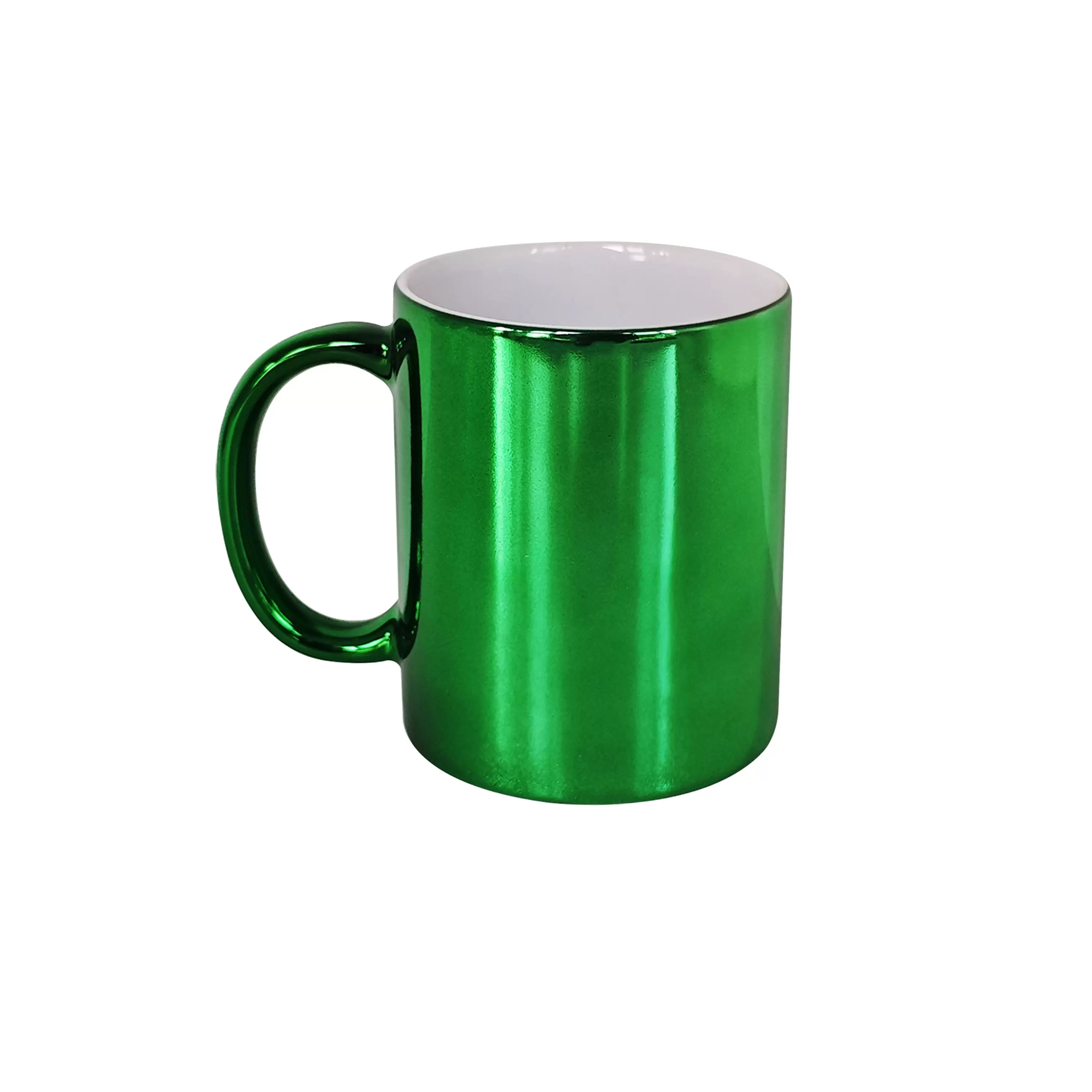 11oz black mug ,outside matte white painted      