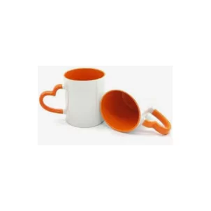 12oz U shape sublimation spoon mug,yellow(Pantone134c)