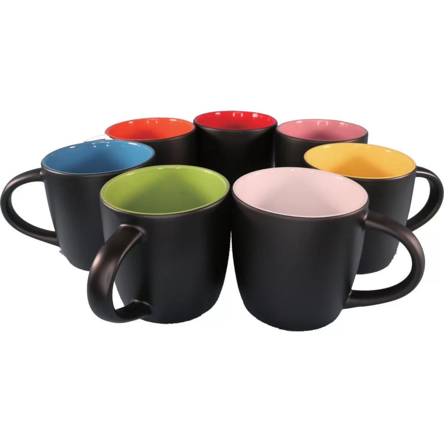 11oz white Boston mug,outside matte black painted