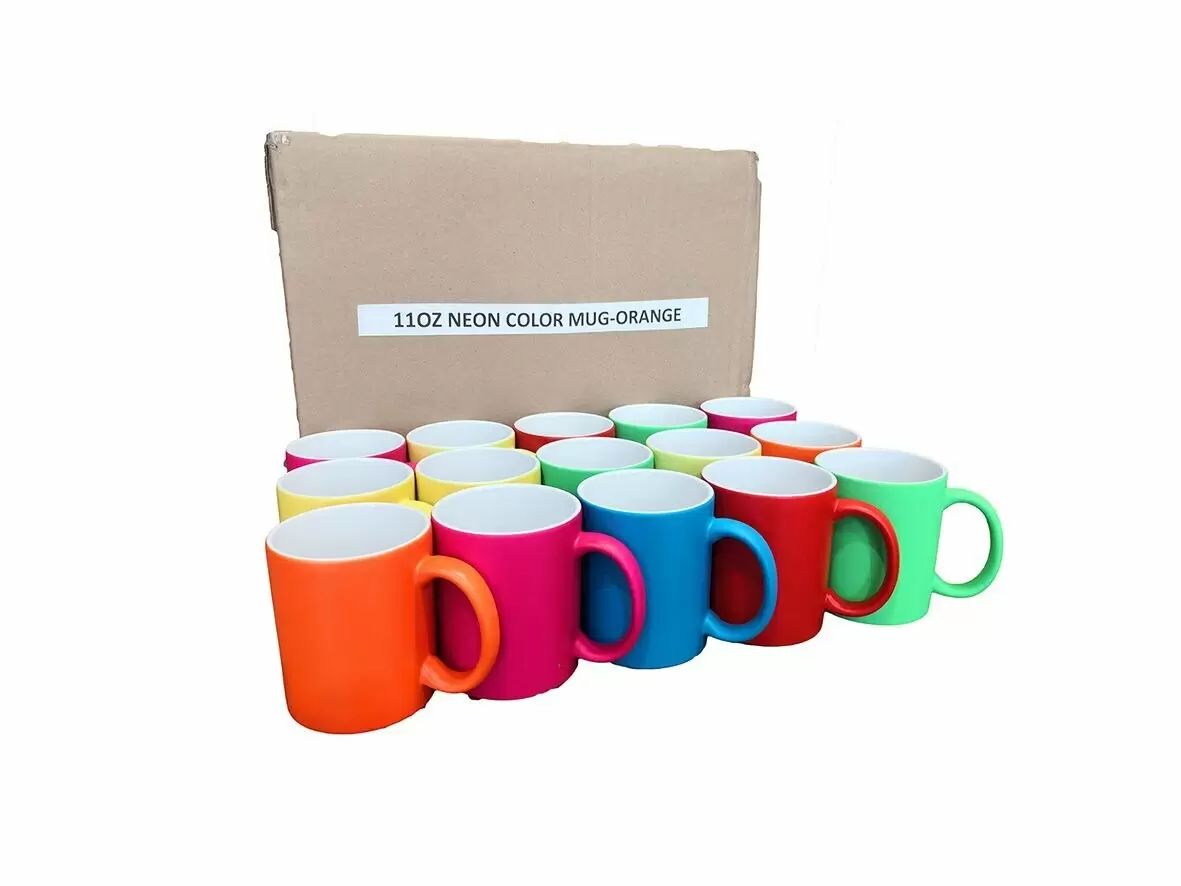 11oz neon pink mug for CO2 laser engrave