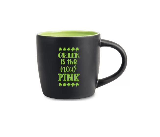 11oz light blue Boston mug,outside matte black painted