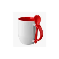 11oz light blue in/white out spoon mug,sublimation