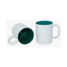 11oz black colored rim&handle mug