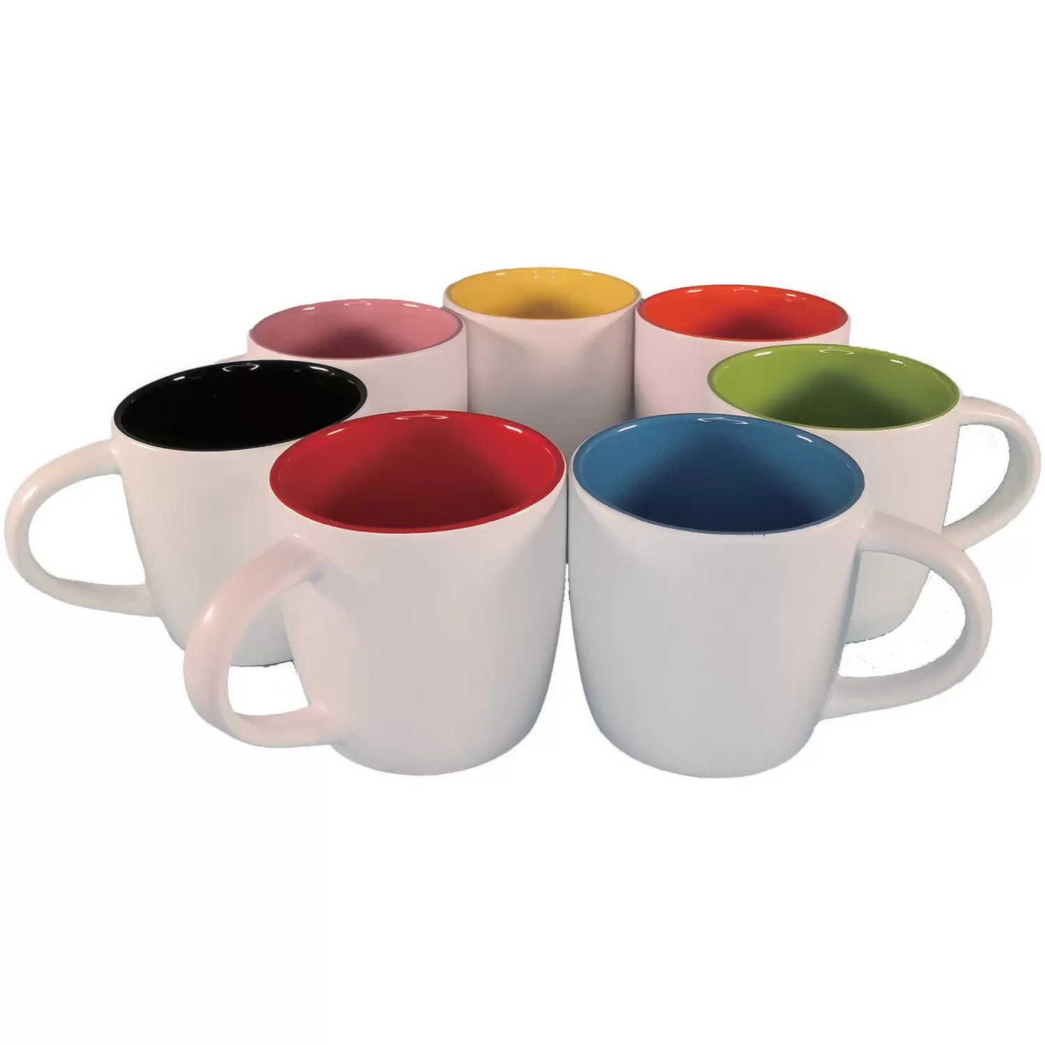 11oz light green Boston mug,,outside matte black painted