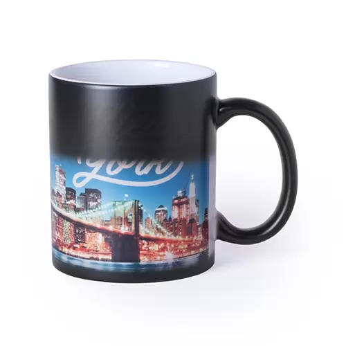 11oz ceramic enamel mug,black rim