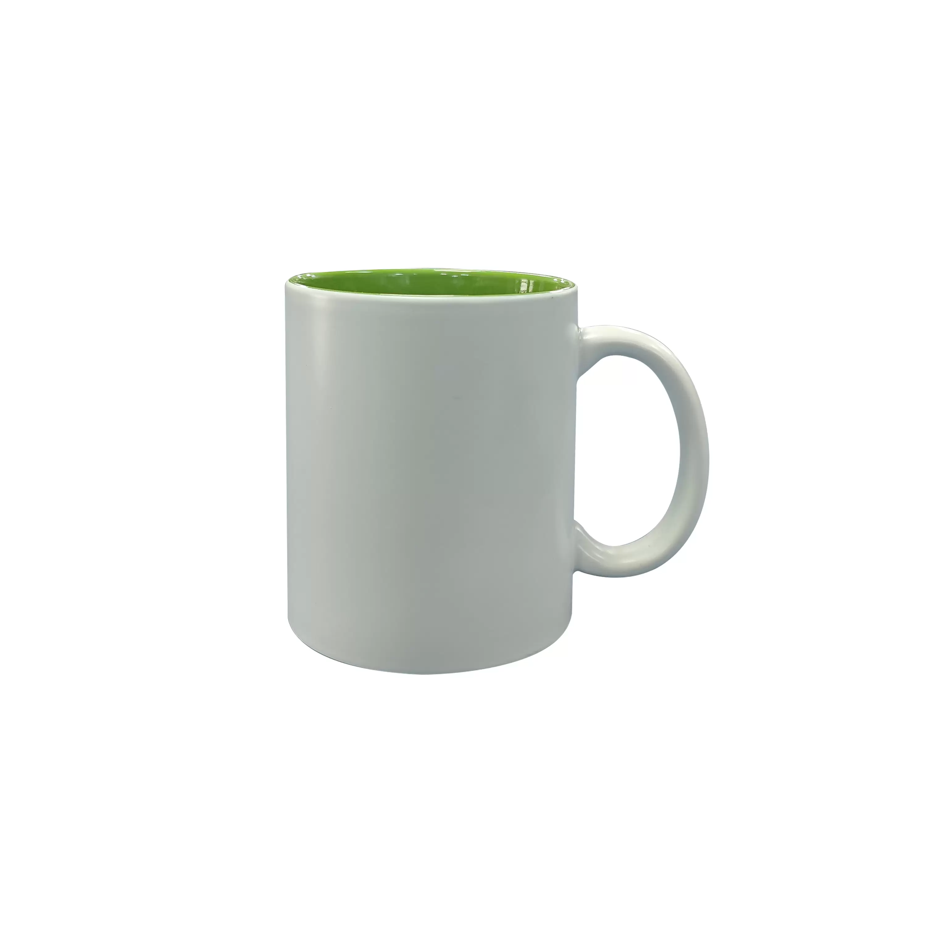 11oz black mug ,outside matte white painted      