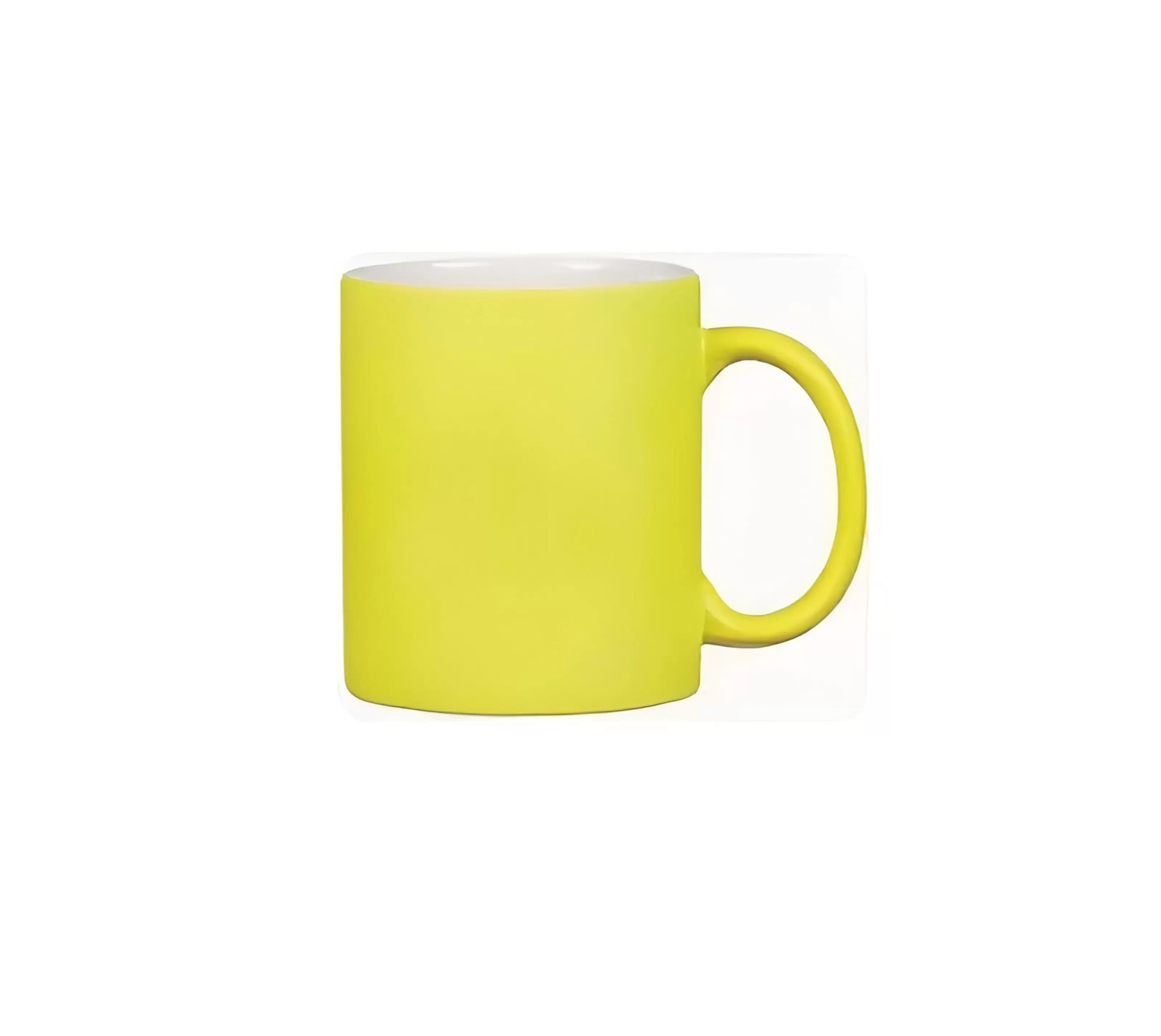 11oz neon yellow mug for CO2 laser engrave