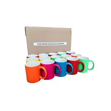 11oz neon yellow mug for CO2 laser engrave